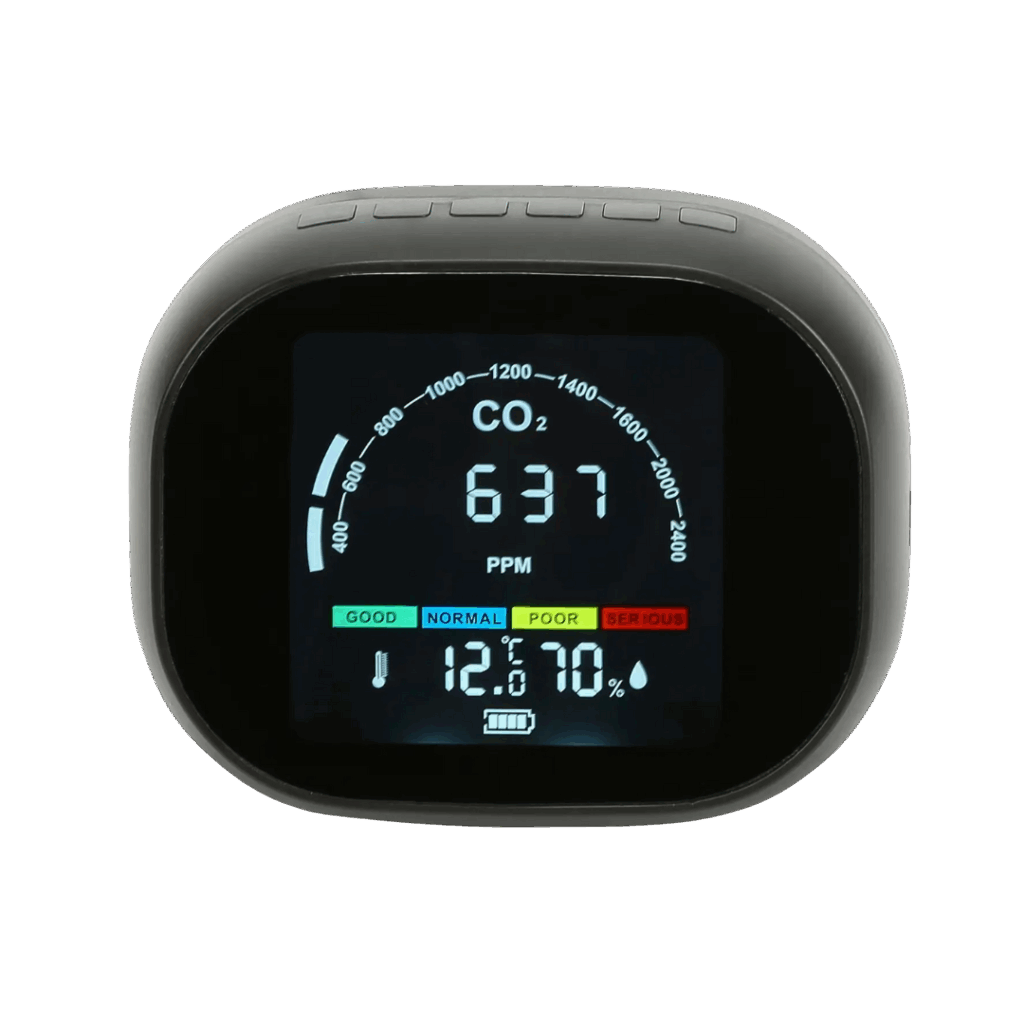 Digital Co2-mätare - alarm temperatur och fuktighet