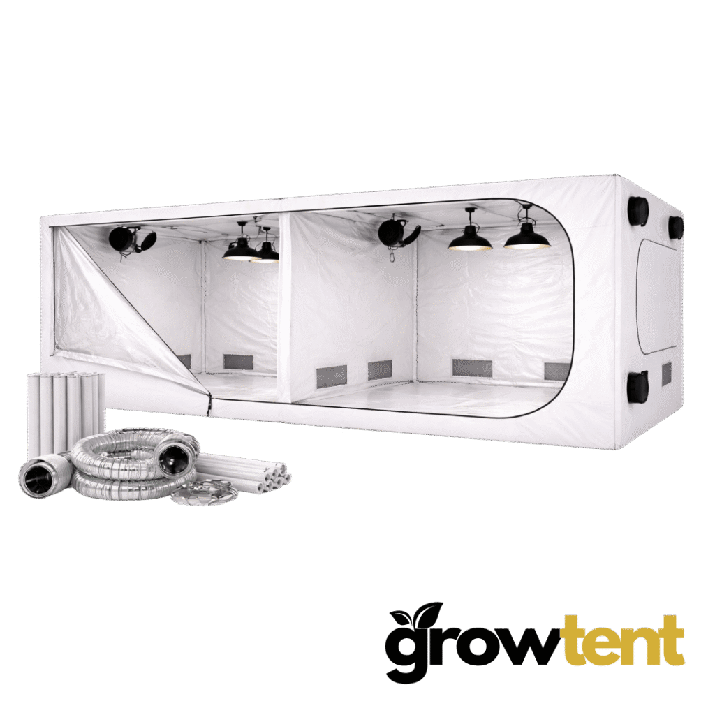 Odlings­tält 300x150x200 cm, 600D vitt, 19 mm stänger