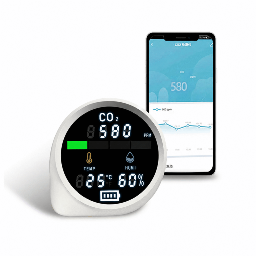 ClimateSense CO₂ Smart WiFi – 3-i-1-klimatmätare med app