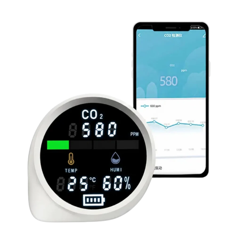 ClimateSense CO₂ Smart WiFi – 3-i-1 klimatmätare med app